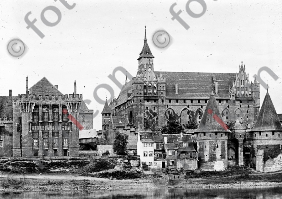 Marienburg | Malbork Castle  - Foto foticon-600-simon-danzig-061-sw.jpg | foticon.de - Bilddatenbank für Motive aus Geschichte und Kultur